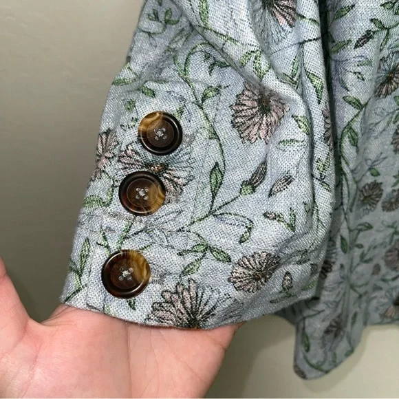 Free People We The Free Floral Print Blazer Size Medium - Picture 4 of 7